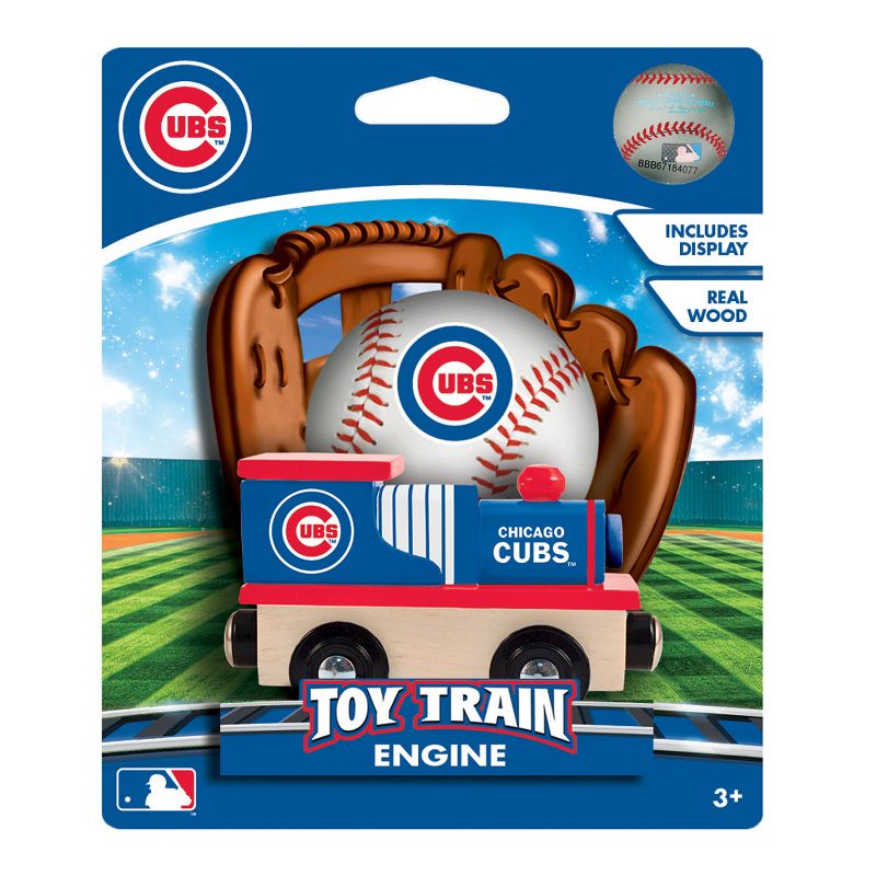 MasterPieces Officially Licensed MLB Chicago Cubs Wooden Toy Train Engine For Kids, 3 of 4