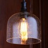 Quorum Lighting Richmond 1-Light Pendant, Oiled Bronze, Clear Seeded - 3 of 3