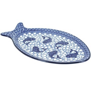 Blue Rose Polish Pottery E20 Ceramika Artystyczna Small Fish Platter - 1 of 1