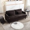 Mocamel Mid Century Modern Chenille Loveseat Sofa with Brown Wood Feet - 2-Seat Upholstered Couch for Living Room & Bedroom - 3 of 4