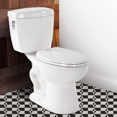 Captiva Designs Two-Pieces Elongated Toilet, Comfortable Height Toilet