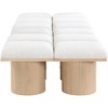 Meridian Furniture,Pavilion Boucle Fabric Bench - 3 of 4