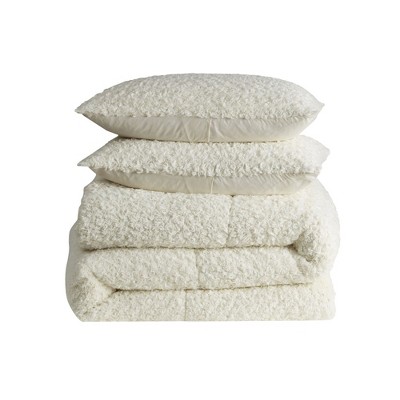 Sweet Home Collections Comforter Set 3 Piece Animal Faux Fur Ultra Soft Bedding Collection with Shams, Queen, Cream — фото 2