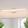 DORESshop 36 in. 1-Light Nickel 20-Watt Integrated LED Vanity Light, Modern Bathroom Wall Sconce Light Bar for Mirror - 2 of 4