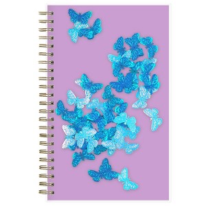 Blue Sky 5"x8" Weekly/Monthly Wirebound Planner Butterfly Confetti Lavender - 1 of 4