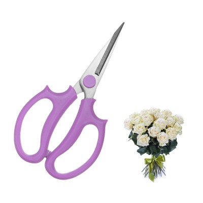 Unique Bargains Stainless Steel Garden Comfortable Grip Flower Pruning Shears