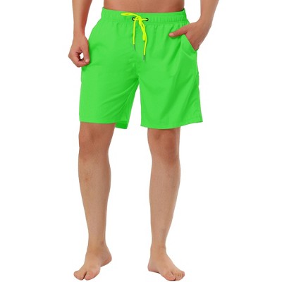 TATT 21 Men's Summer Casual Beach Drawstring Waist Surfing Mesh Lining Swim Shorts Green 32 — фото 6