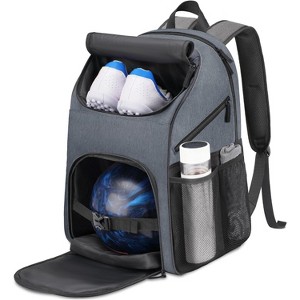 Bowling Ball Backpack Tote for Single Ball, with Padded Shoe Compartment , All-in-One Carrying Bag - 1 of 4
