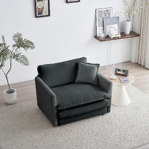 NicBex Modular Sofa Chair, Comfy Deep Single Sofa, Upholstered Sleeper Sofa with 1 Toss Pillow, Sectional Couch for Living Room, Reading Armchair - 1 of 4