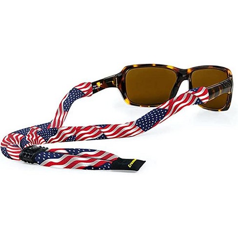 Croakies Suiters Glasses Strap, USA Flag|Made in the USA|96% Cotton|made of high quality material that prevents slipping and sliding of sunglasses - image 1 of 3