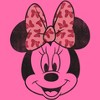 Girl's Mickey & Friends Minnie Mouse Distressed Pink Bow Crop T-Shirt - 2 of 3