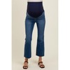 Pinkblush Navy Raw Hem Kick Flare Maternity Jeans - 3 of 4