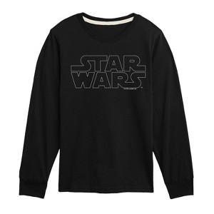 Boys' - Star Wars - Logo Outline Long Sleeve Graphic T-Shirt - 1 of 3