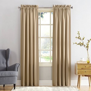 Sun Zero Room Darkening Seymour Rod Pocket Curtain Panel - 1 of 4