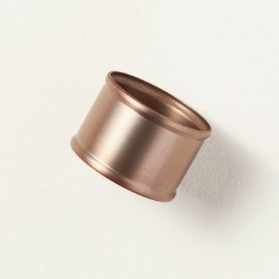 4pc Metal Napkin Ring Set Brassy Copper - Hearth & Hand™ with Magnolia