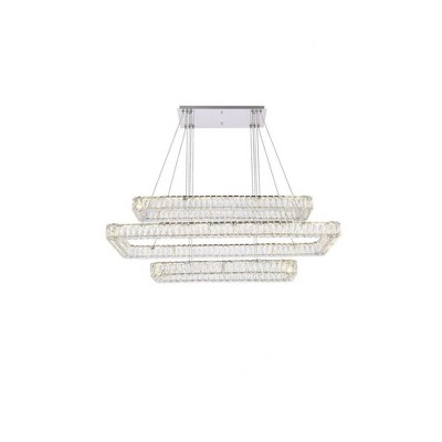 Elegant Lighting Monroe 3 - Light Pendant in  Chrome