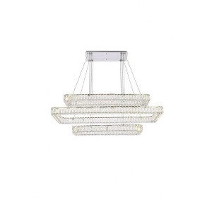 Elegant Lighting Monroe 3 - Light Pendant in  Chrome - 1 of 4