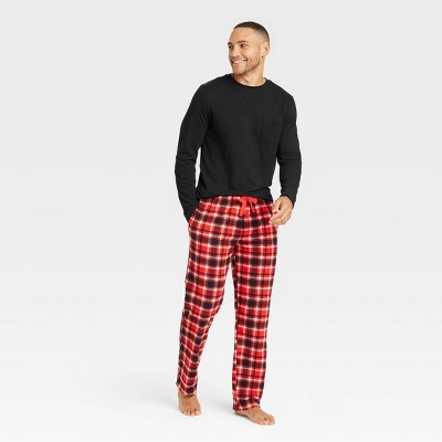 Men's Plaid Microfleece Pajama Set - Goodfellow & Co™ Red