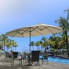 COWLOWN khaki Outdoor Twin Patio Umbrella, Double Sided, Water Resistant for Long Table Events like Party and Wedding in the Garden - 2 of 4