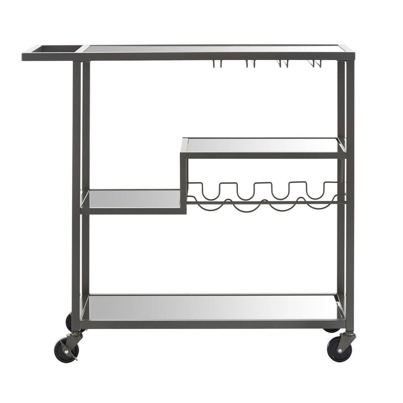 Estelle Step Tier Metal and Glass Bar Cart - Inspire Q, 5 of 13