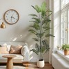 KTMBDW Artificial Palm Tree 7ft Tall Fake Palm Tree Indoor Decor, Faux Tropical Areca Palm Silk Floor Plant in Pot for Home Office Living Room Decor - 2 of 4