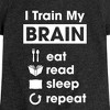 Girls' - Instant Message - I Train My Brain Fitted Short Sleeve Graphic T-Shirt - 2 of 4