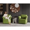 Lyngins Modern Upholstered Single Sofa Swivel Chair with Gold Metal Legs,Square Accent Armchair for Bedroom,Office - 3 of 4