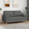 vidaXL Sofa with Throw Pillows Settee Upholstered Couch Home Living Room Fabric - 2 of 4