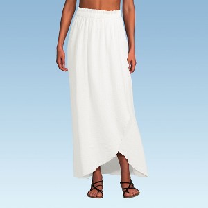 Lands' End Women's Cotton Gauze Maxi Swim Cover-up Skirt - 1 of 4
