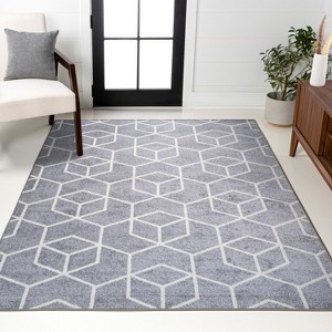 Tumbling Blocks Modern Geometric Area Rug - JONATHAN Y - 1 of 4