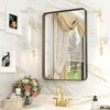 Apmir Rectangular Aluminum Alloy Framed and Tempered Glass Wall Bathroom Vanity Mirror in Matte Black/ Gold/ Silver/ Brown - 2 of 4