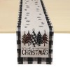 Unique Bargains Christmas Table Runner Black White Green Brown 72"x13" 1 Pc - 4 of 4