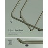 Simple Trending Small Bedside Table with Fabric Basket Forest Green + Cream White - 3 of 4