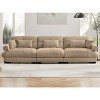 Large Straight Sectional Sofa,Modern Velvet Sectional Sofa With Waist Pillows And Throw Pillows,Comfortable Sofa For Living Room-Cuddlewood - 3 of 4