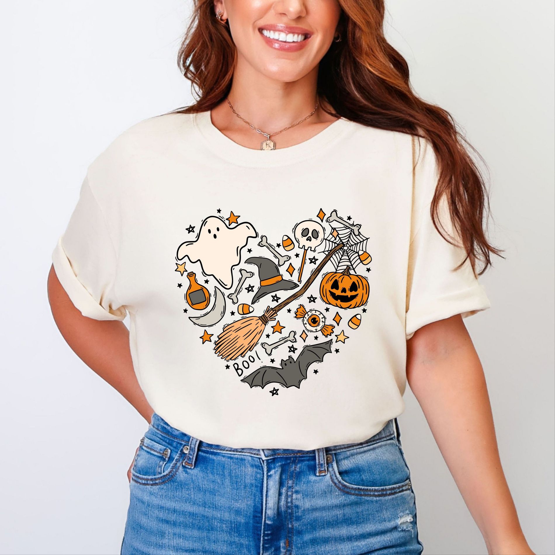 Simply Sage Market Halloween Heart Garment Dyed Tee