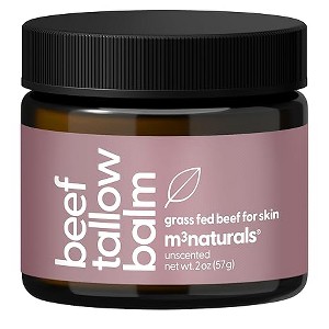 Grass Fed Beef Tallow Balm, Unscented Moisturizing Balm with Cold-Pressed Olive Oil and Beeswax for Skin, Body and Face, M3 Naturals, 2oz - 1 of 4