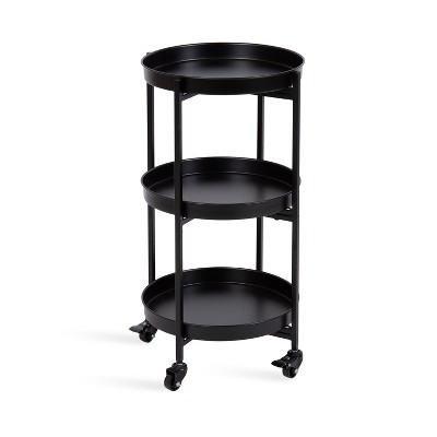 Kate And Laurel Celia Round Metal Bar Cart : Target
