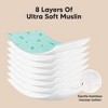KeaBabies 5pk Organic Softe Muslin Burp Cloths for Baby Girls and Boys, Large Absorbent Burping Cloths for Babies, Baby Burp Clothes - 4 of 4
