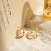 Cubic Zirconia Huggie Earrings 14k Gold Plated Tiny Earrings Small Huggie Hoop Earrings Simple Lightweight Hoops Gift for Women - 4 of 4