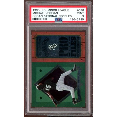 Michael Jordan Baseball Rookie Card 1995 U.D. Minors OF #op6 PSA 9