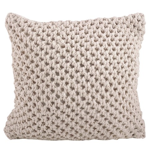 20"x20" Oversize Knitted Design Square Throw Pillow - Saro Lifestyle - image 1 of 1