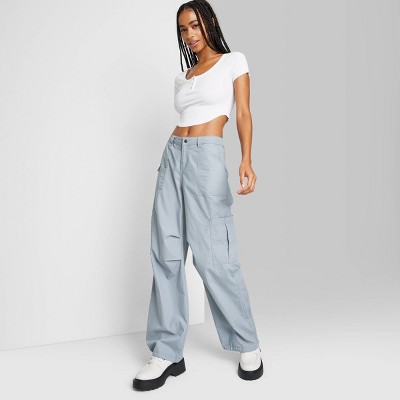 Повседневные парашютные брюки Wild Fable для женщин со средней посадкой и расслабленными штанинами