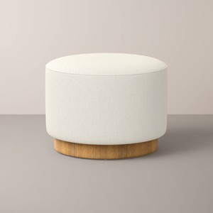 Round Ottoman with Plinth Base - Hearth & Hand™ with Magnolia - 1 of 4