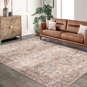 coucheta Vintage Rug, Washable,Non Slip,Non Shedding, Hallway Soft Rug, Low Pile - 1 of 4