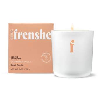 Being Frenshe Coconut & Soy Wax Reset Candle with Essential Oils - Cashmere Vanilla - 7oz