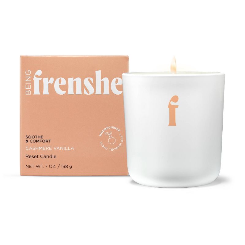 Being Frenshe Coconut &#38; Soy Wax Reset Candle with Essential Oils - Cashmere Vanilla - 7oz, 1 of 14