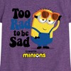 Girls' - Despicable Me Minions - Too Rad To Be Sad Fitted Short Sleeve Graphic T-Shirt - 2 of 4