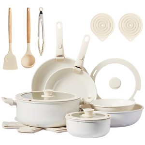 ROVSUN 22 Pcs Nonstick Pots and Pans Set,Aluminum Kitchen Cookware Set w/Detachable Handle, RV Kitchen Set, Dishwasher Safe, PFAS PFOA & PFOS Free - 1 of 4