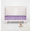 Bacati - Medium Purple Pin Dots 100 percent Cotton Universal Baby US Standard Crib or Toddler Bed Fitted Sheet - 4 of 4