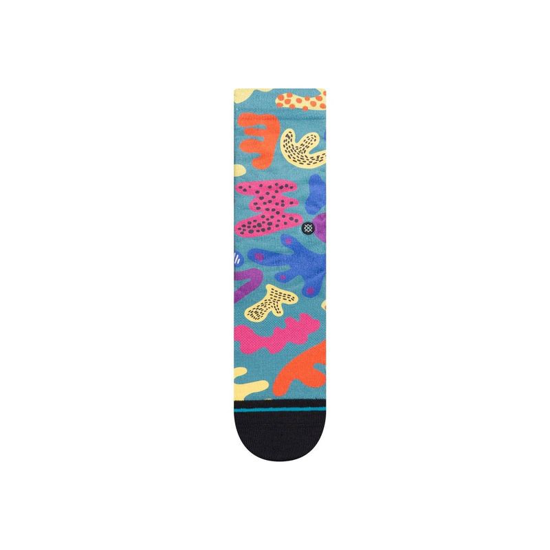 Stance Kids&#39; Abstract Shapes Crew Socks - Teal Blue L, 5 of 11